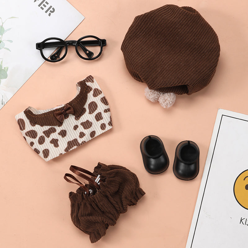 Labubu Chocolate Cow Print Top Outfit-1