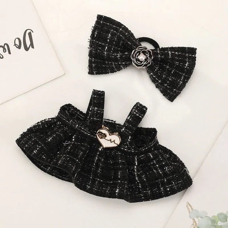 Labubu Parisian Heart Tweed Outfit-1