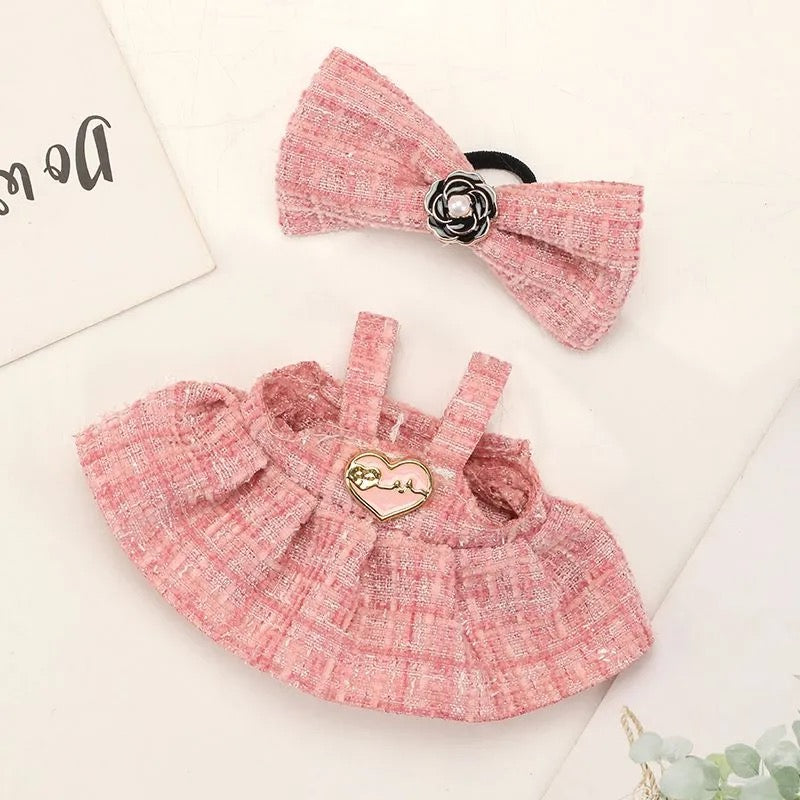 Labubu Parisian Heart Tweed Outfit-3