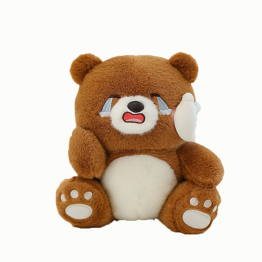 Happy Crying Bear Plush Toy for Valentines Gift-0